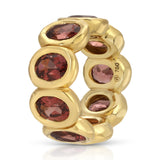 Nesting Gem Oval Garnet Eternity Band