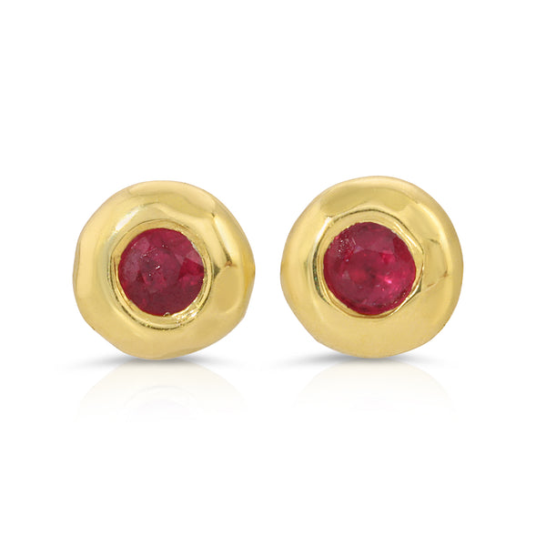 Nesting Gem Studs - Ruby