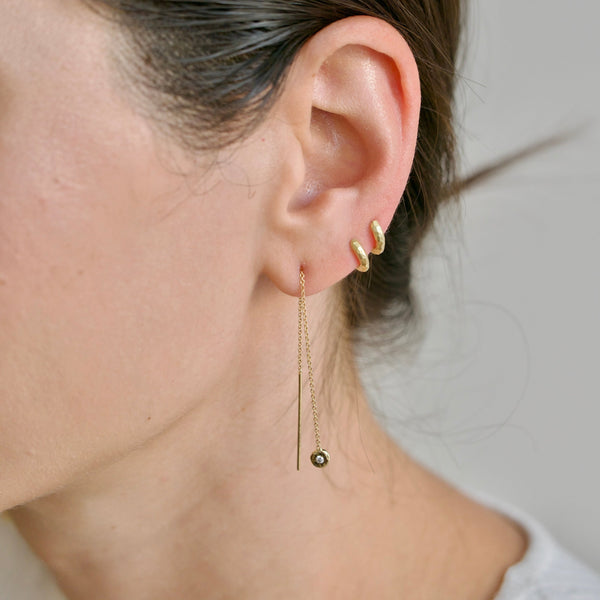 Diamond Nesting Gem Drop Earrings