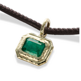 Leather and Gold Men’s Cord Necklace