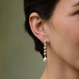 Heart Diamond & Pearl Drop Earring