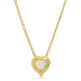Opal Heart Necklace - Petite