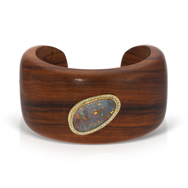 Wood Opal Tribute Cuff