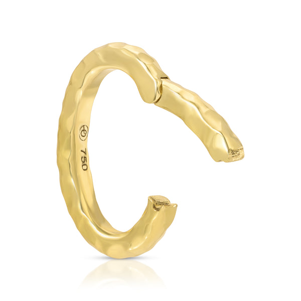 Oval Push Annex Link 18K Yellow Gold