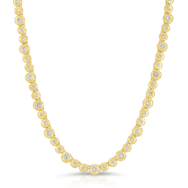 Nesting Gem Tennis Necklace - Diamond