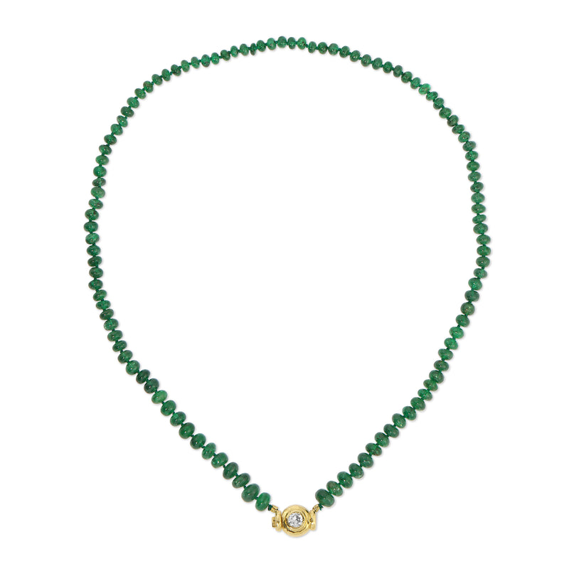 Palms Necklace Emerald and Diamonds