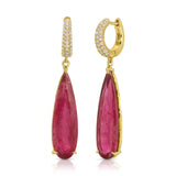 Charmed Micro Yana Hoop with Rubellite Spears