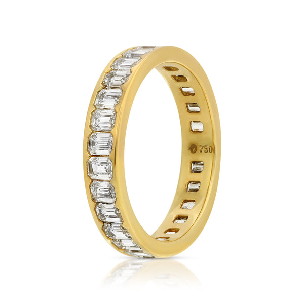 Ivy Eternity Band - Petite Emerald Cut Diamond