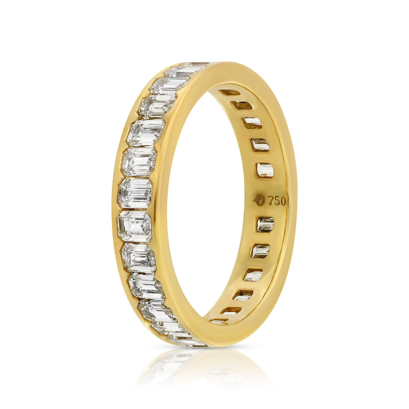 Ivy Eternity Band - Petite Emerald Cut Diamond