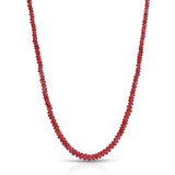 Red Spinel Beaded Necklace