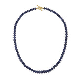 Sapphire Beaded Necklace - 17 Inches