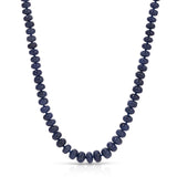 Sapphire Beaded Necklace - 17 Inches