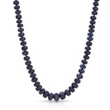 Sapphire Beaded Necklace - 21 Inches