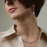 Diamond Nesting Gem Tennis Necklace - Heart