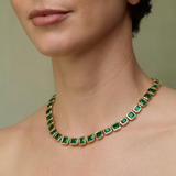 Jumbo Emerald Nesting Gem Tennis Necklace