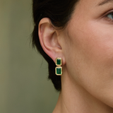 Emerald Drop Nesting Gem Stud