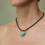 Hidden Gem Pendant - Heart Turquoise