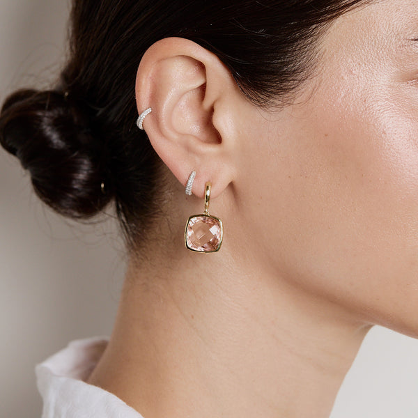 Sugar Loaf Morganite Serenity Hoops