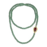 Beaded Orb Aventurine & Rubellite Necklace