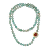 Beaded Nugget Amazonite & Tourmaline Necklace