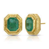 Double Orbit Kite Emerald & Rubellite Earring