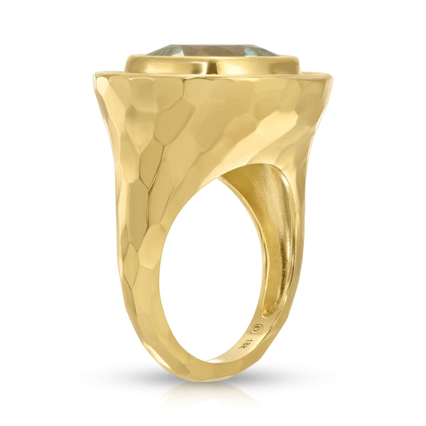 Chroma Ring - Gemmed Green Beryl & Diamond Ring