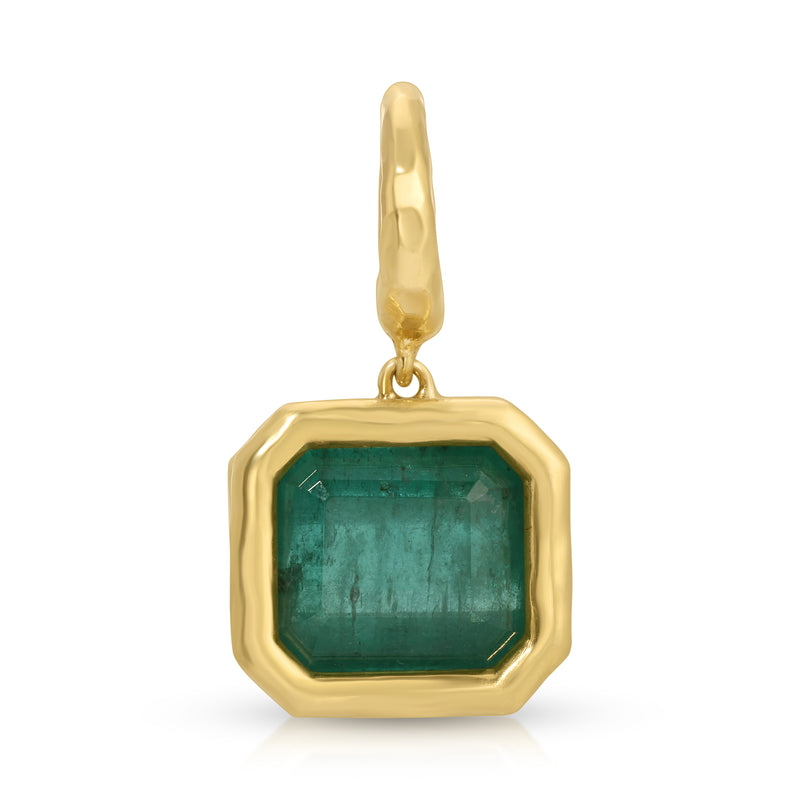 Hidden Gem Pendant - Asscher Cut Emerald 5.48