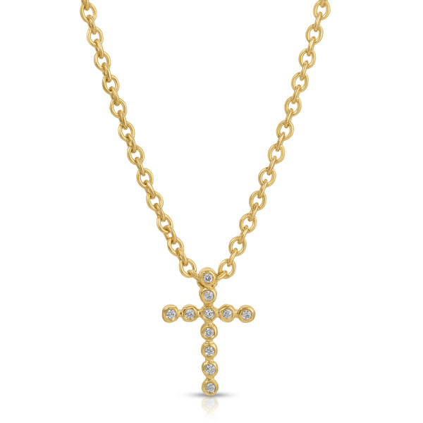 Small Nesting Gem Cross Necklace