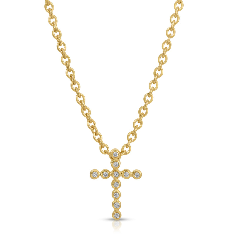 Small Nesting Gem Cross Necklace