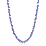 Dark Tanzanite Beaded Necklace