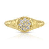 The Mini Octavia Diamond Signet Ring