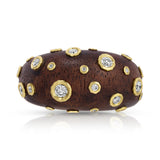 Wood Dome Tribute Ring - Diamond