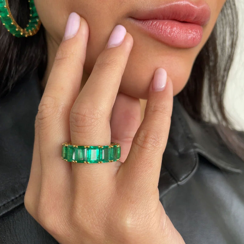 Emerald Eternity Ring – Octavia Elizabeth - Main Image