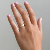 Emerald Cut Diamond Petite Nesting Gem Eternity Ring
