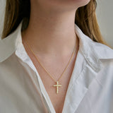 Small Nesting Gem Cross Necklace