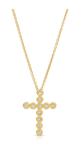 Small Nesting Gem Cross Necklace