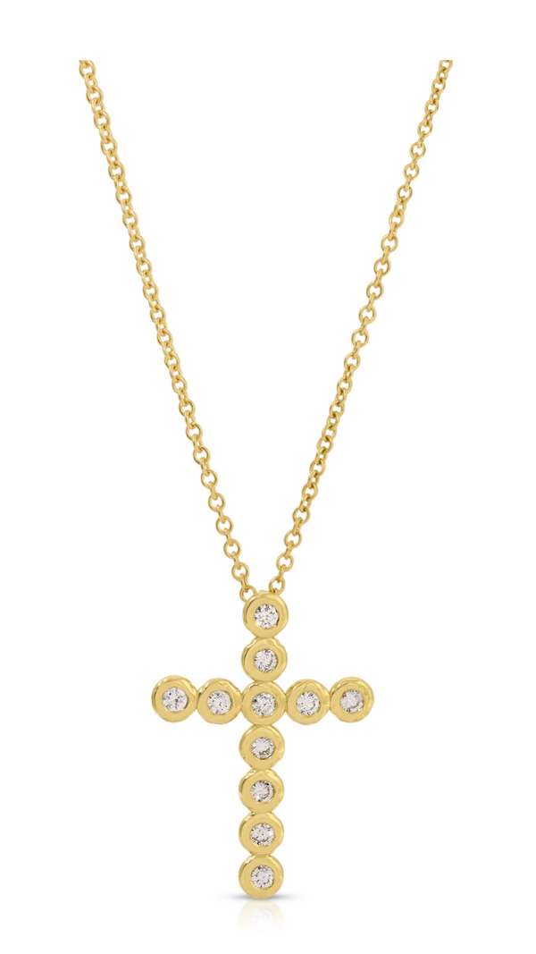 Small Nesting Gem Cross Necklace