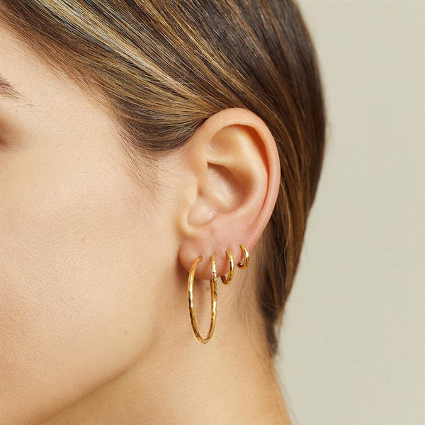 Gabby Hoops - Cartilage 18K Yellow Gold