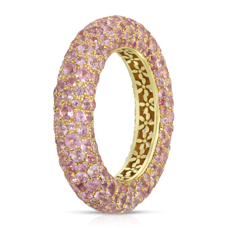 Pink Sapphire Blossom Bubble Ring