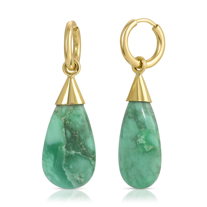 Variscite Charmed Micro Gabby Hoops 