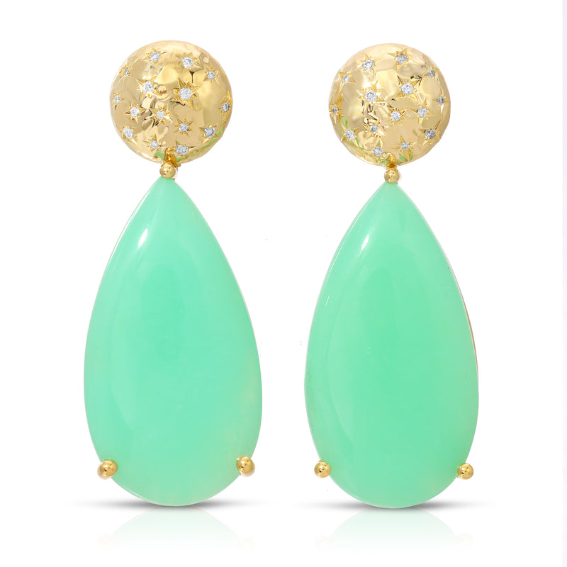 Chrysoprase & Diamond Imogen Earrings