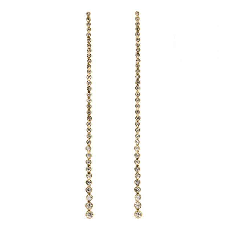 Waterfall Earring - 18K Yellow Gold & Diamonds