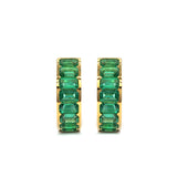 Emerald Cut Emerald Ivy Eternity Hoops