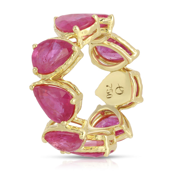 Pear Eternity Band - Ruby