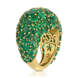 Green Earth Dome Ring - Emerald