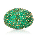 Green Earth Dome Ring - Emerald