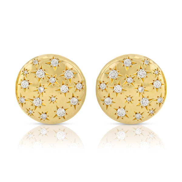 Imogen Studs - Large 18K Yellow Gold Diamonds