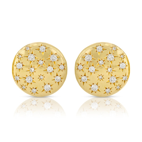 Imogen Studs - Large 18K Yellow Gold Diamonds