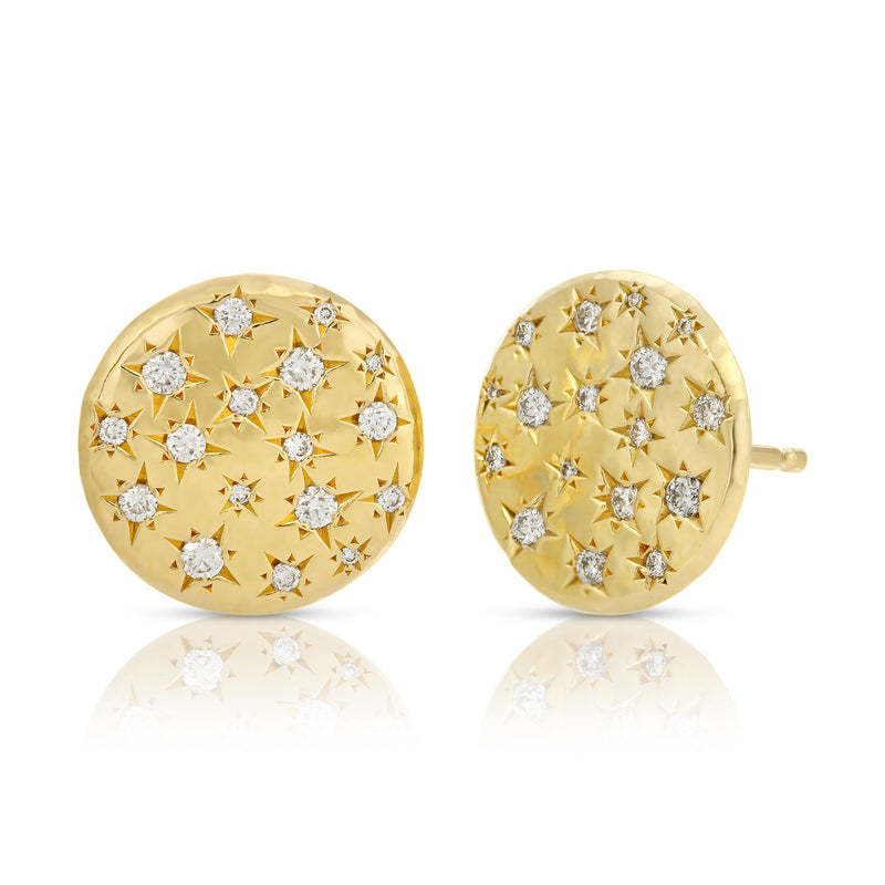 Imogen Studs - Large 18K Yellow Gold Diamonds