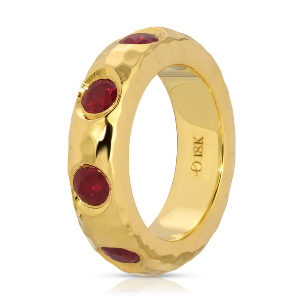 Large Liberty Ring - Ruby